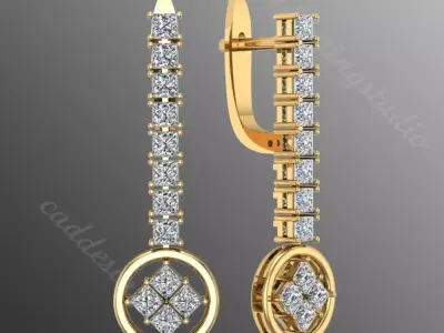 Earrings bi 19 3D print model