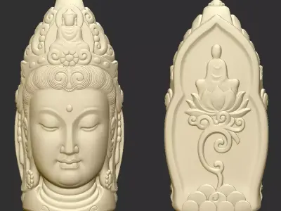 Kwanyin Head2 3D print model