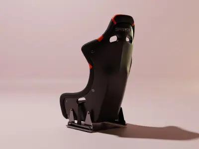 High-Quality Racing Car Seat 3D Model Low-poly 3D model