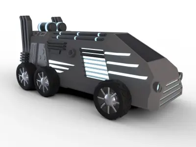 Space Vehicle Spaceship 6x6 Low-poly 3D model