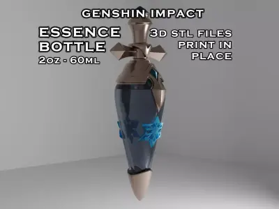 Potion Bottle Genshin Impact 2oz 60ml Print Ready 3D print model