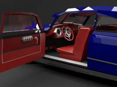 Hudson Hornet Low-poly 3D model