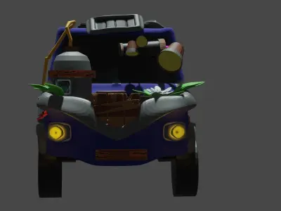 cartoon car  Low-poly 3D model buy