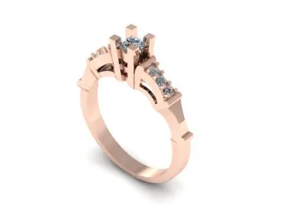 new solitair ring for daimonds 3D print model