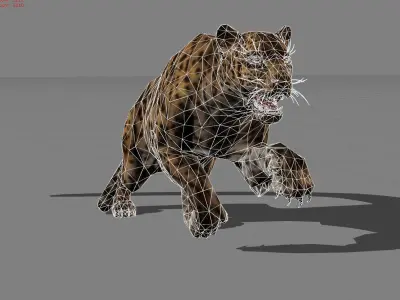 Jaguar Animal  Low-poly 3D model