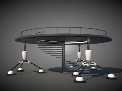 Sci Fi Observation Deck Free 3D model
