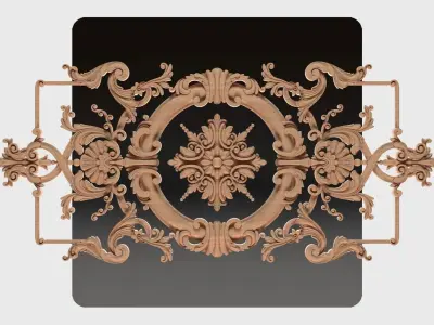 Carved decor for cnc 38 3D model
