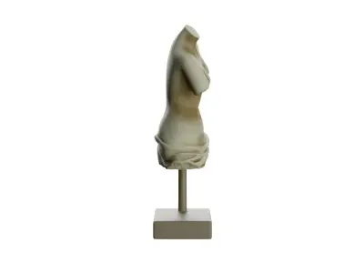 Roman Female Torso Statue 3D model