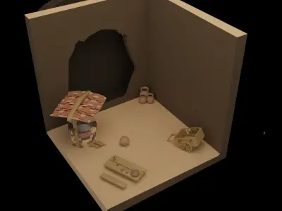 Sahara Desert  Free low-poly 3D model