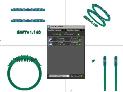 FASION  RING 3D model 11