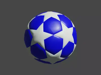 Champions League Ball 3d model Low-poly 3D model
