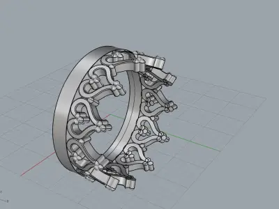 ring   crown  king queen 3D print model