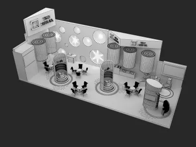 Booth Exhibition Stand a465d 3D model
