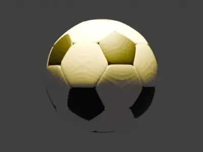 Football Soccer Ball 3D Model Textured OBJ FBX PLY Low-poly 3D model
