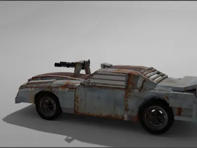 Death Race Car Rusty Model 3D model