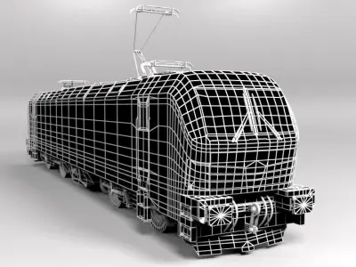 SIEMENS TRAIN LOWPOLY Low-poly 3D model