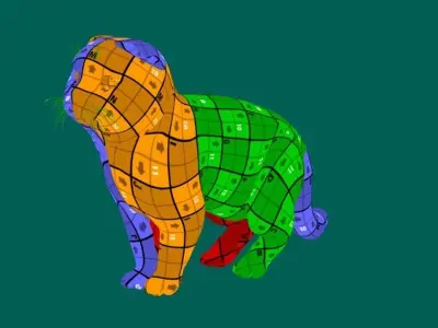 Orange Scottish Fold Cat 3D model