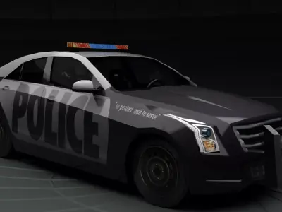 Cadillac CTS Low-poly 3D model