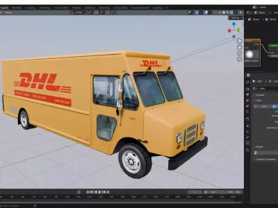 Morgan Olson Delivery Truck DHL Livery Low-poly 3D model