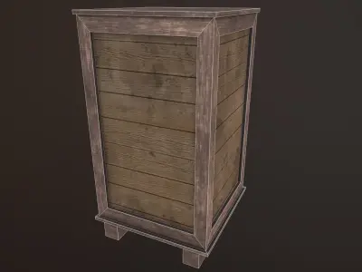 Shipping Crate Low-poly 3D model