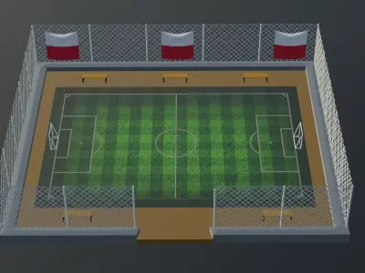 Soccer Stadium - Poland Low-poly 3D model
