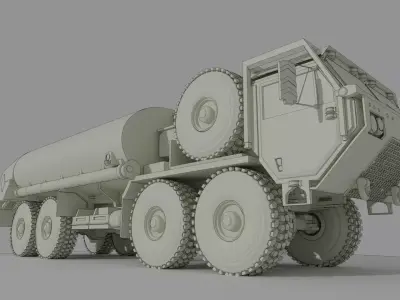 IDF M977 Oshkosh tanker 3D print model