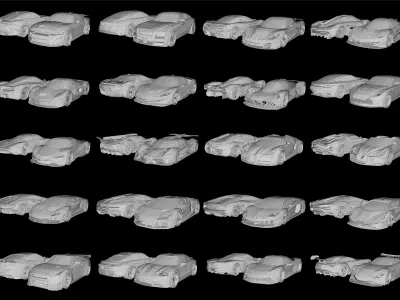 20x Low-Poly GENERIC Car PACK Low-poly 3D model