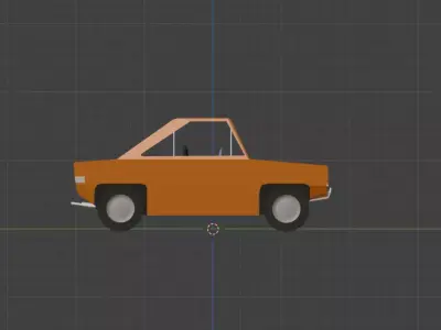 Low Poly 69 Charger 3D model