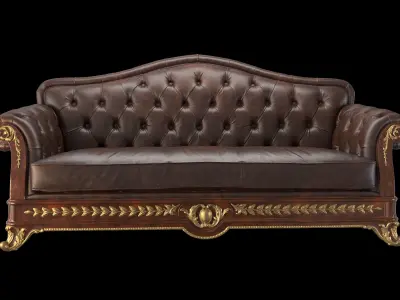Leather sofa 3D model