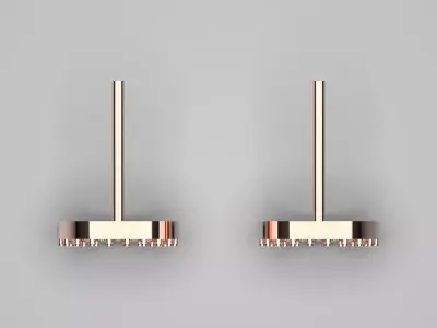 Rose Gold Diamond Hoop stl Earrings je0115 3D print model