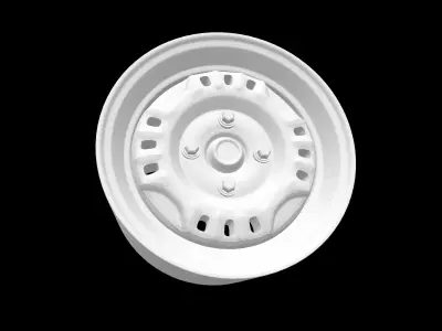 Renault super 5 GT turbo OEM scalable and printable rims 3D print model