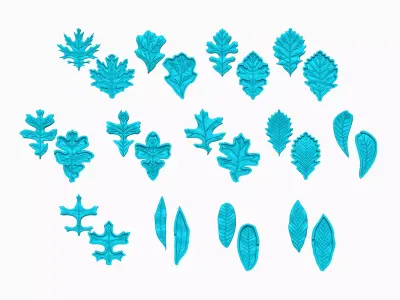 13 Oak Tree Leaves Collection - Molding Artificial EVA Craft