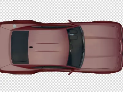 FLOOR PLAN 2d Car top view PSD realistic 3D model