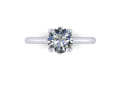 Solitaire Diamond Fashion Ring R6 3D print model
