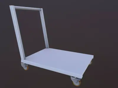 Industrial Trolley Low-poly 3D model
