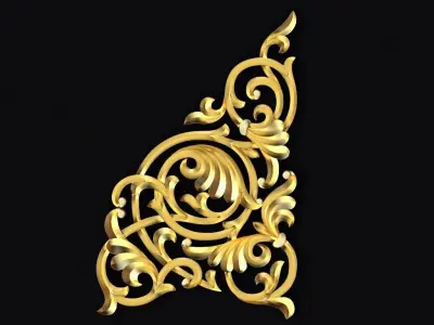 Central decor ornament for furniture 3D model 302