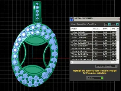 LUXURY ALPHABET O PENDAANT 3D PRINTABLE MODEL 3D print model
