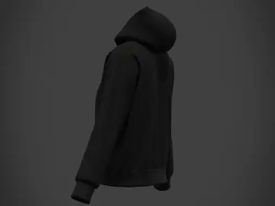 Female hoodie 3D model