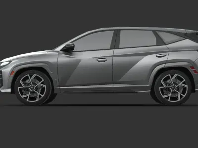 Hyundai Tucson N-Line 2024 Low-poly 3D model