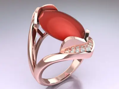 Stone Ring  - GN235 3D print model