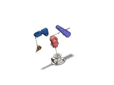 3-arm robotic arm 3D print model