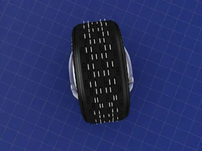 Flash Wheels Concept Tyre Illuminating Rim 3D model
