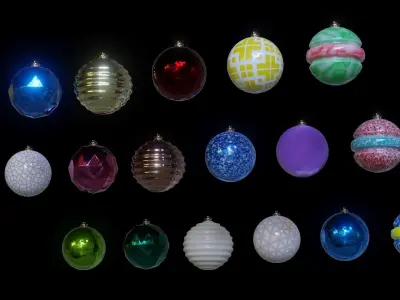 Christmas Decoration Low-poly 3D model