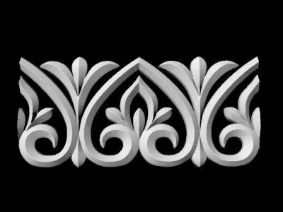 Central decor ornament for furniture 3D model 67