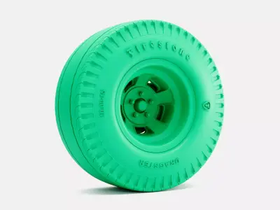 15x10 Halibrand Sprint Wheel Firestone Dragster Cheater Slick 3D print model