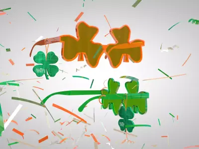 St Patrick Glasses 3D Model 3D model