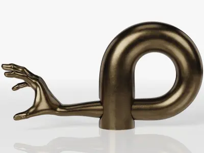 Bronze Sculpture Hand 3D model