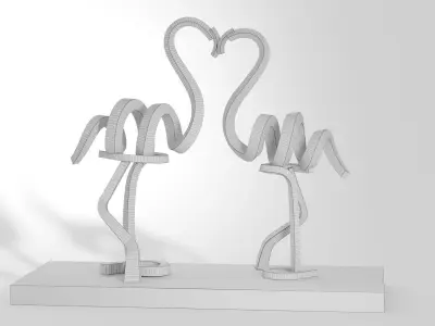 Love Of Flamingos 3D model