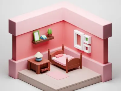 Small Cute House Free 3D model