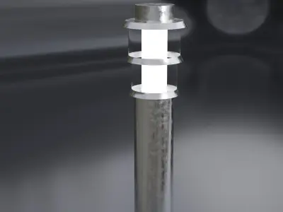 Bollard Light Low-poly 3D model